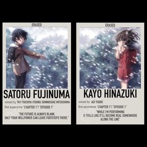 Erased Character Match Anime Keychain